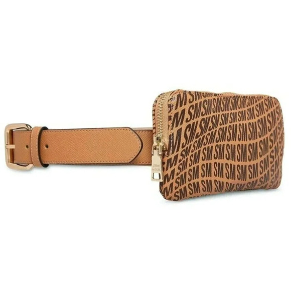 Steve Madden Women's Warped Logo-Print Faux Leather Belt Bag Size S (MSRP $54) - Picture 2 of 12